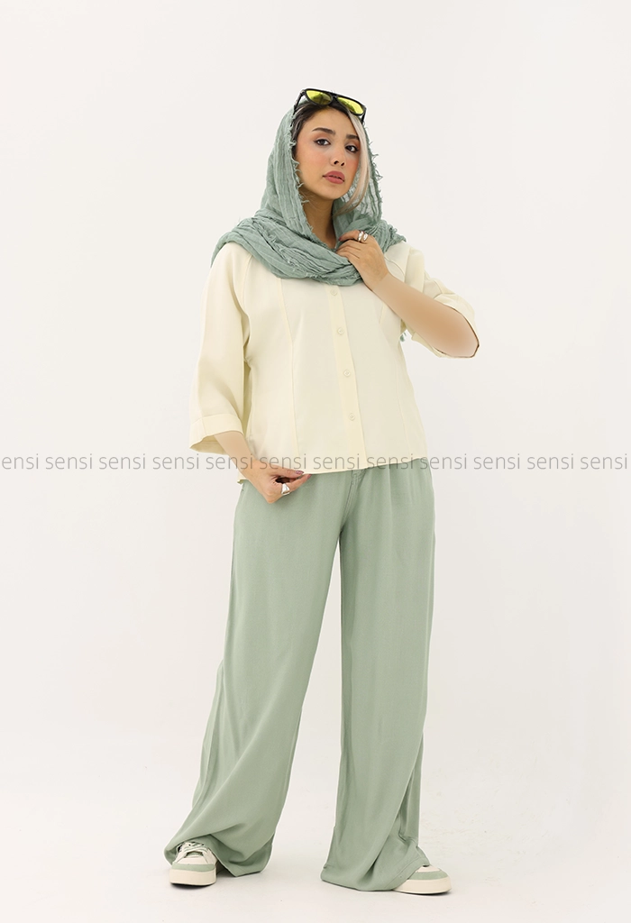 شومیزیقه جلو دکمه سیلک کد1005283